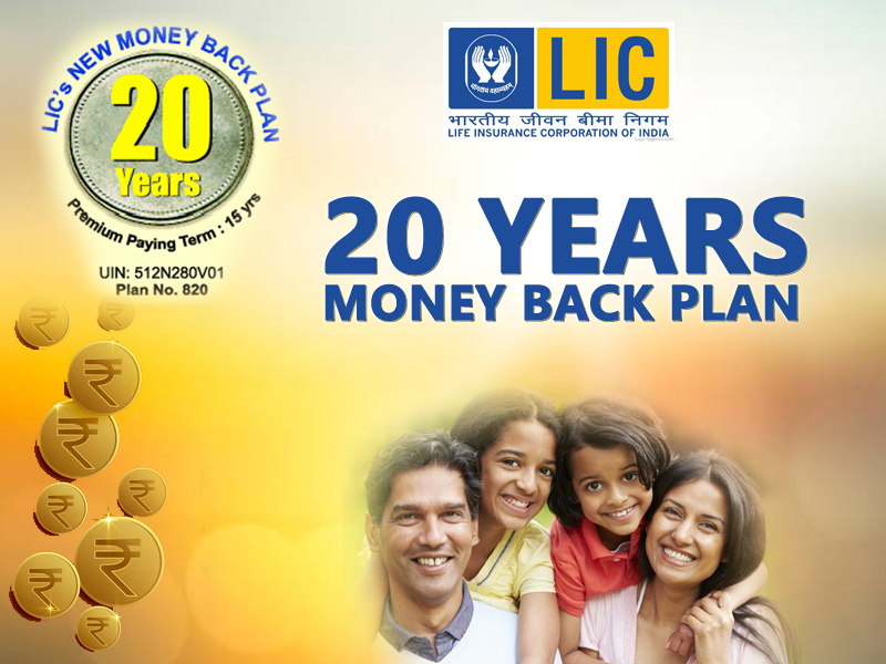20 YEARS MONEY BACK PLAN POSTER